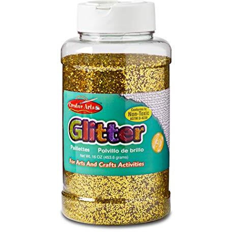 GLITTER 16 OZ BOTTLE GOLD