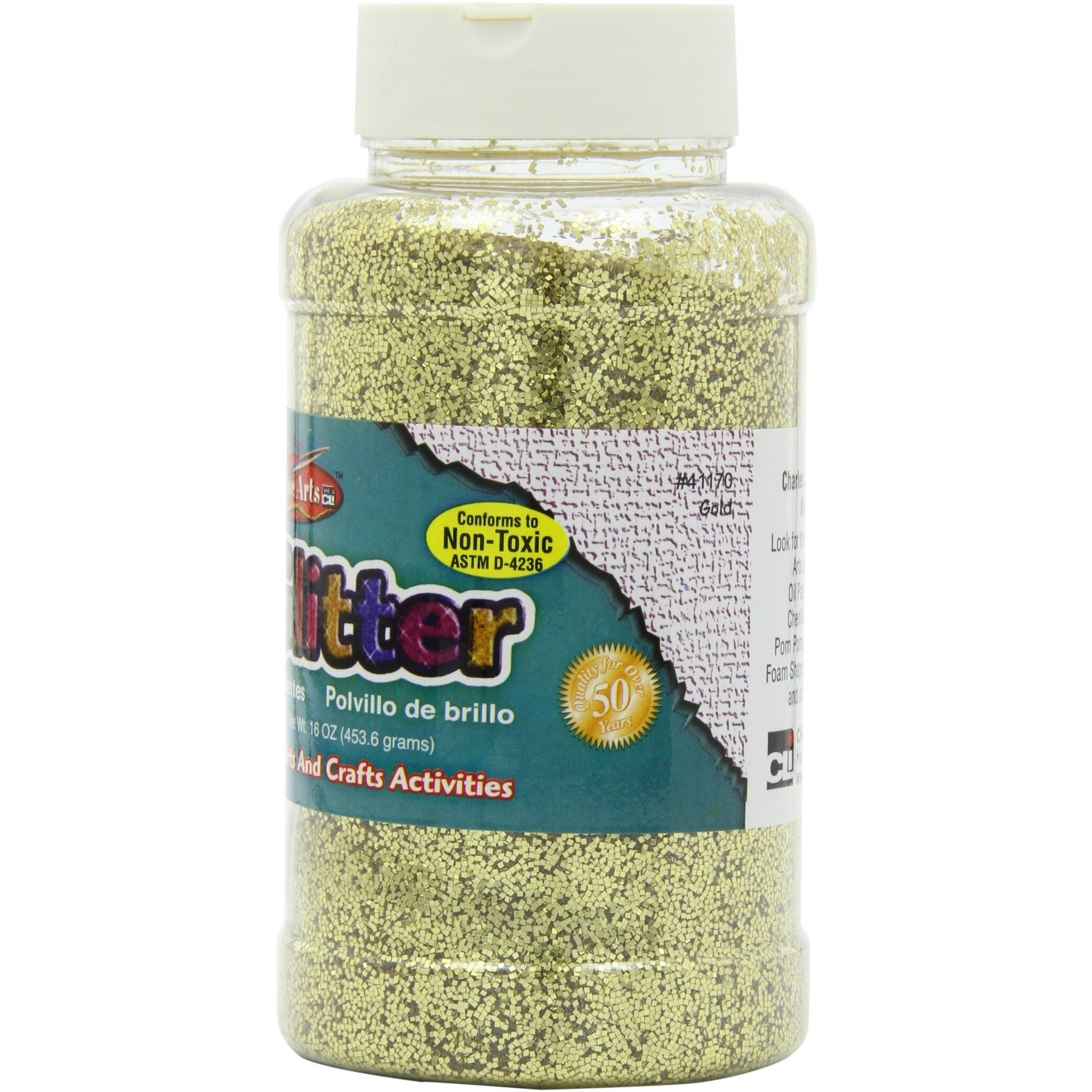GLITTER 16 OZ BOTTLE GOLD