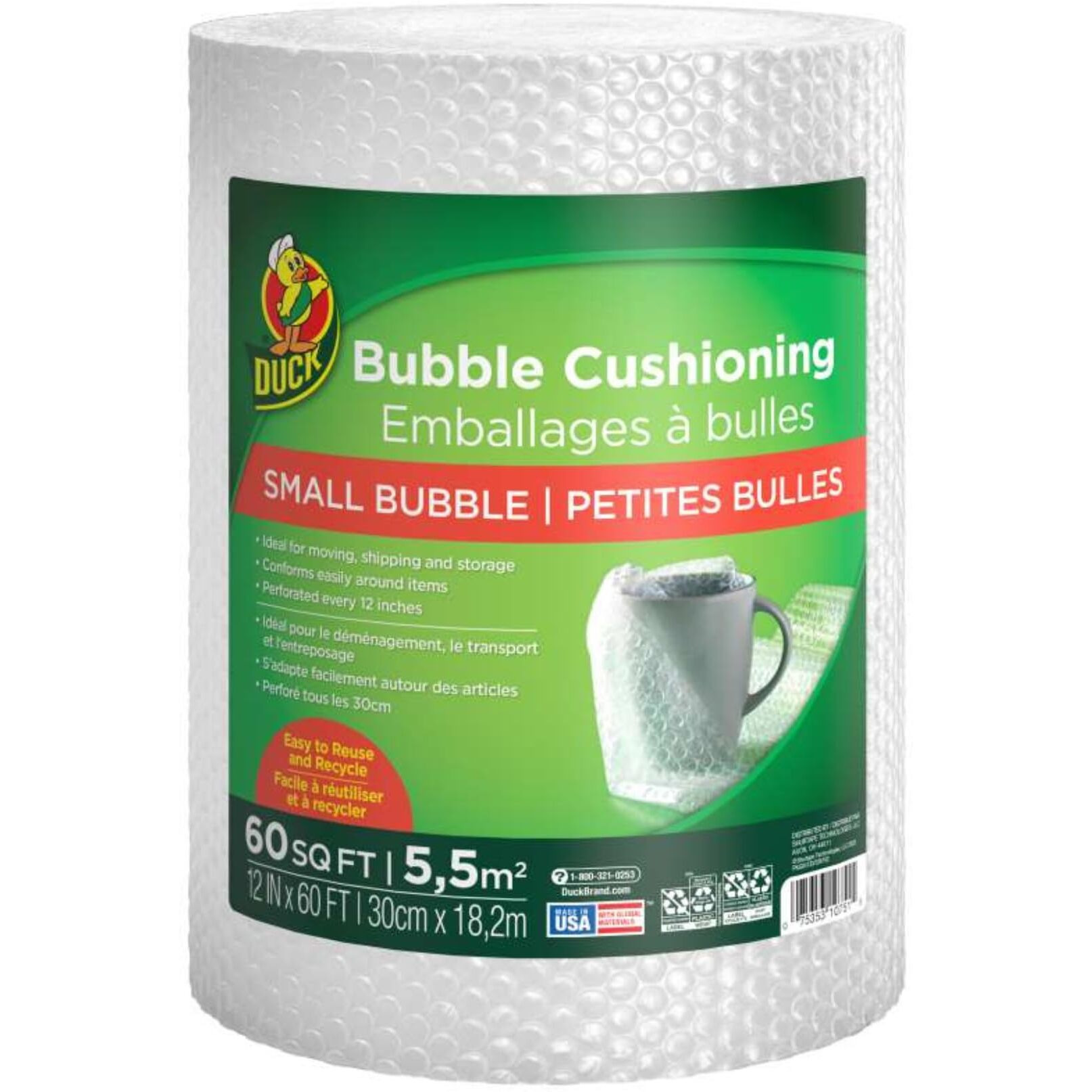 BUBBLE WRAP 12&quotX60' (Pack of 1)