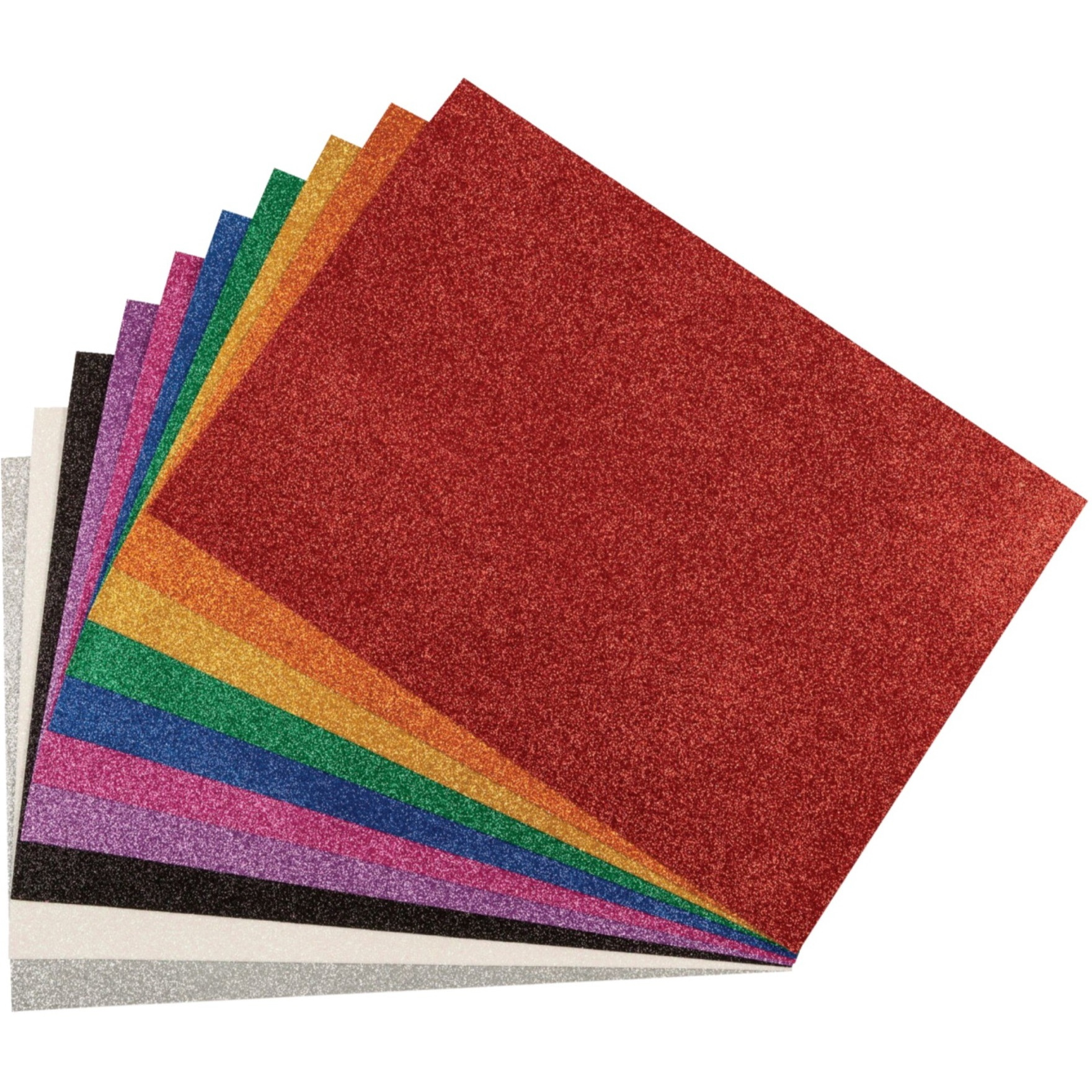 WonderFoam Glitter Sheets, 8-1/4 x 11-7/10 Inches, Assorted Colors, Set of 10