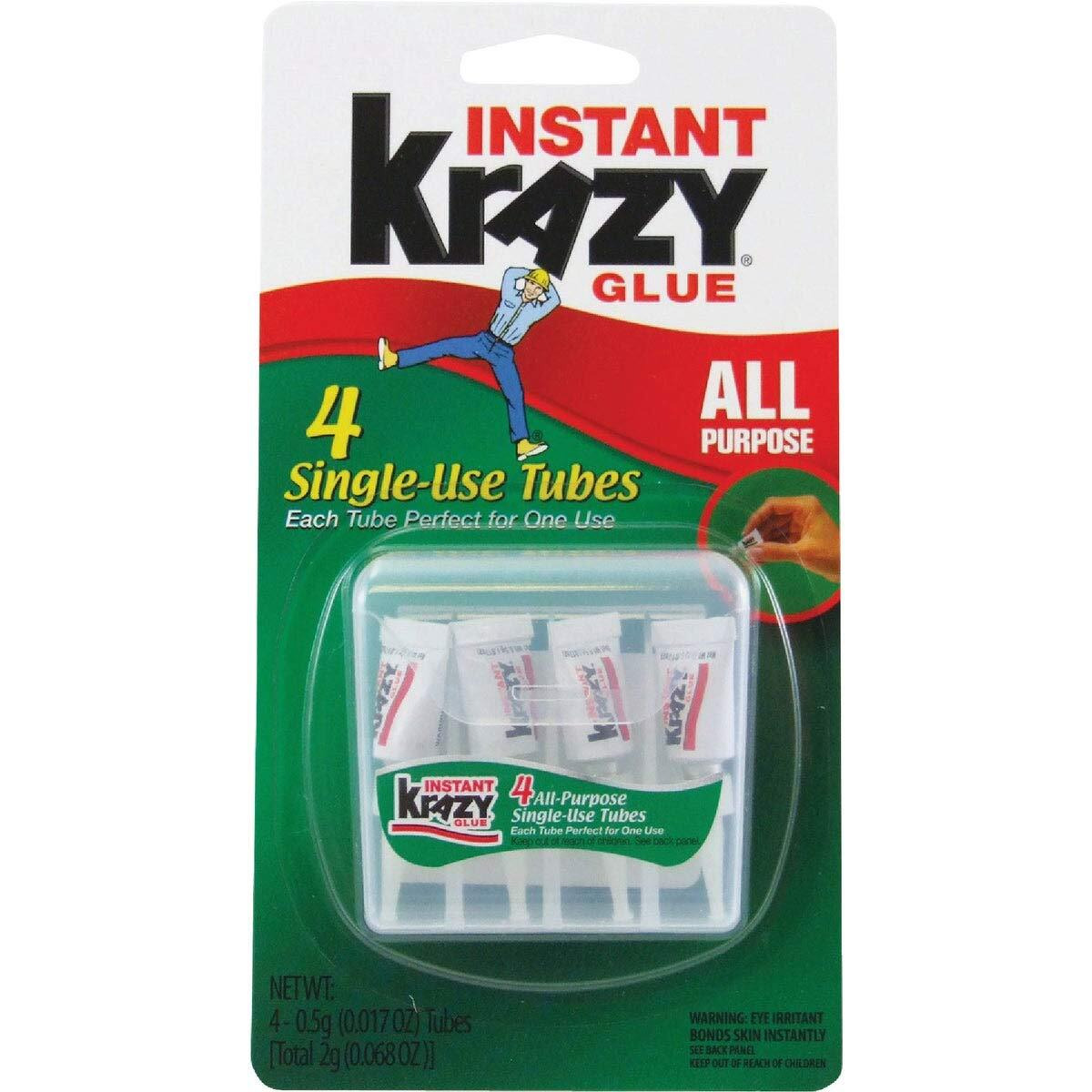 Krazy Glue Instant All Purpose Single Use Tubes 4 ea