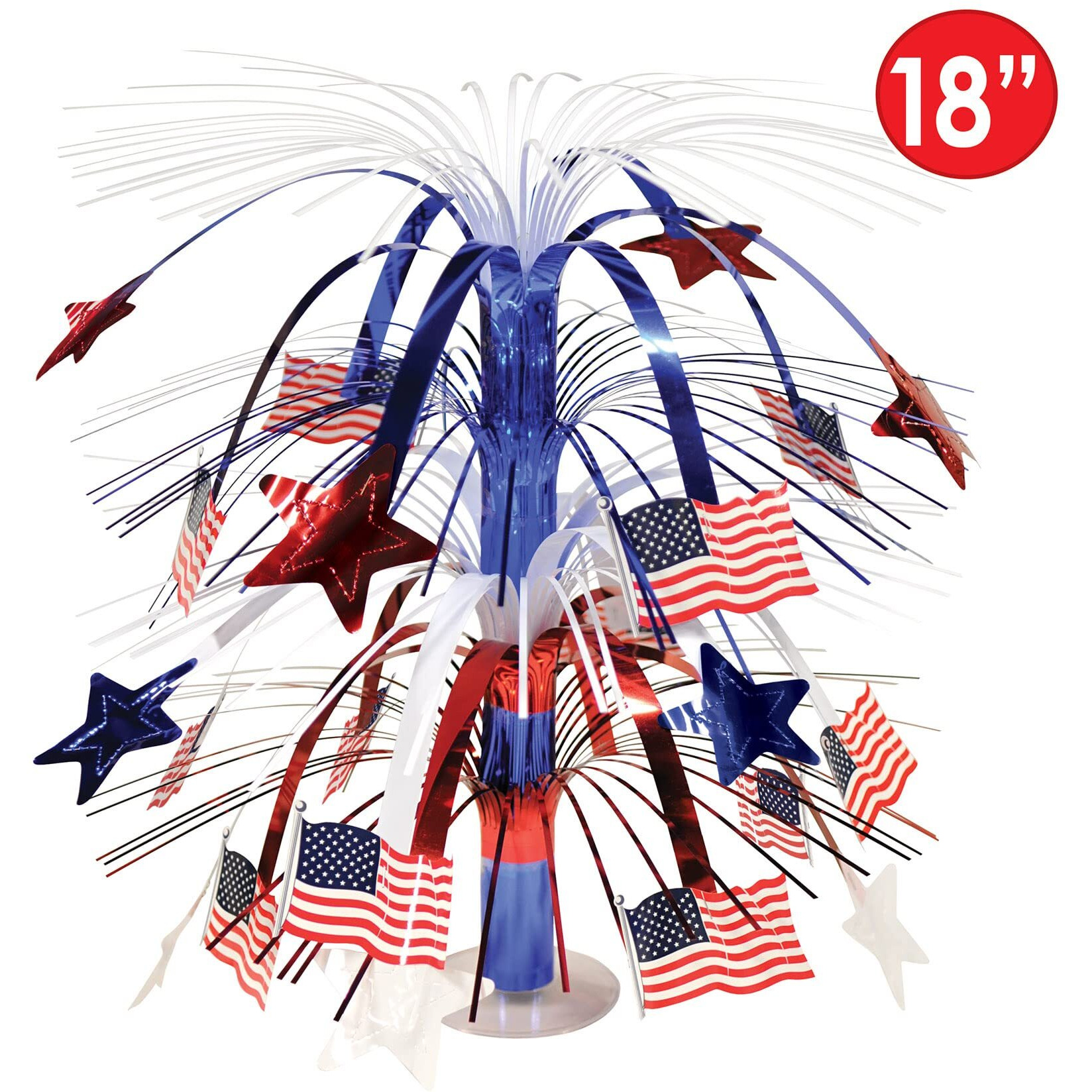 Patriotic Flag Cascade Centerpieces - Set of 6, Perfect for Any Event