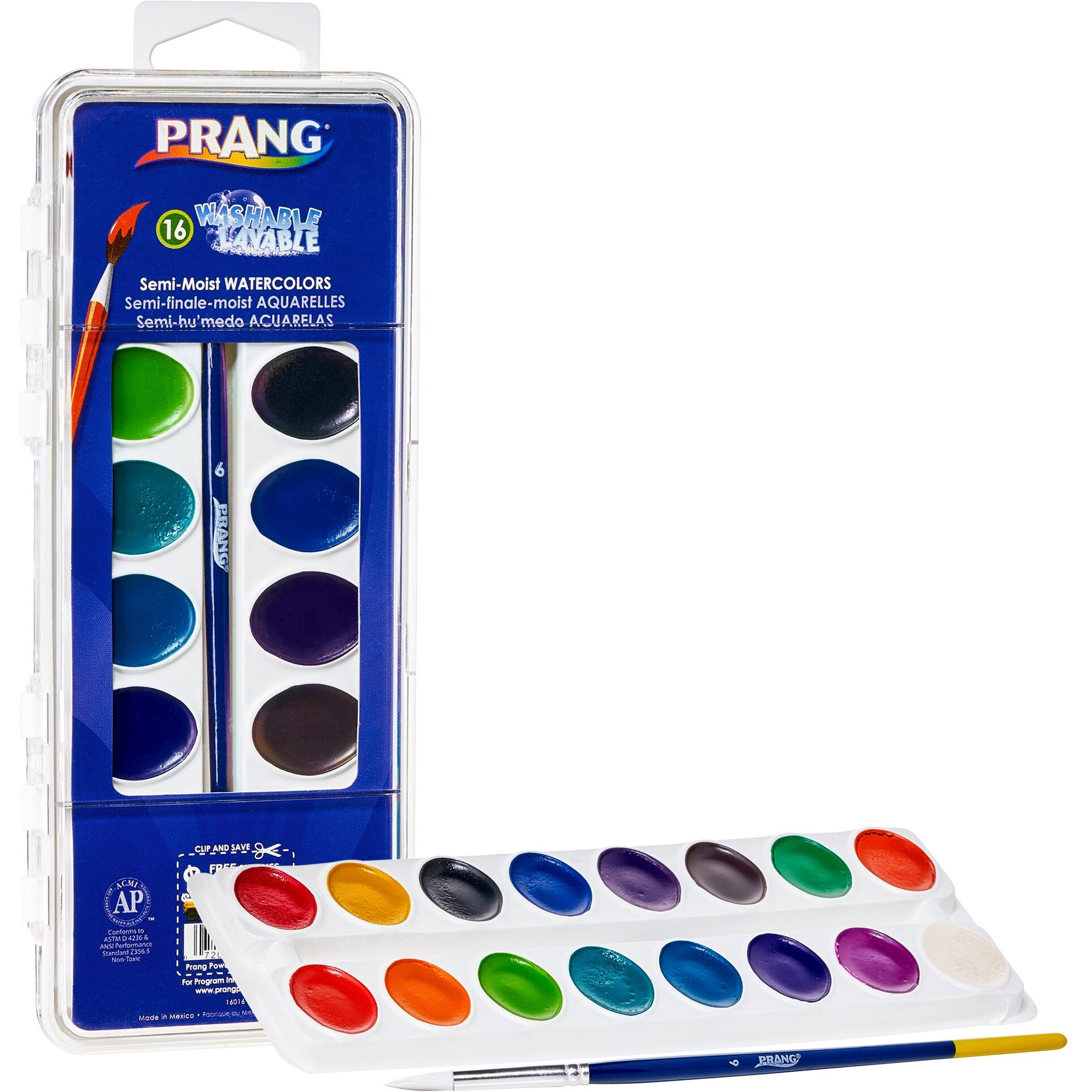 16 WASHABLE WATER COLOR SET W/BRUSH