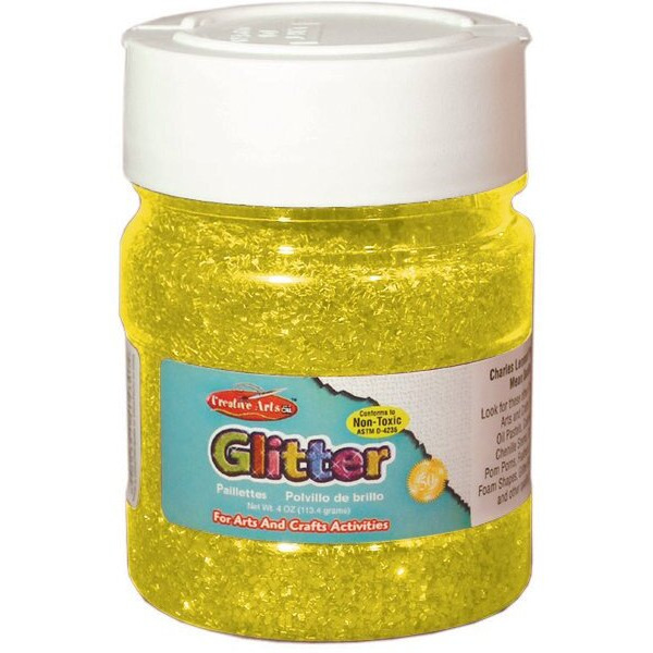 CREATIVE ARTS GLITTER 4OZ JAR GOLD