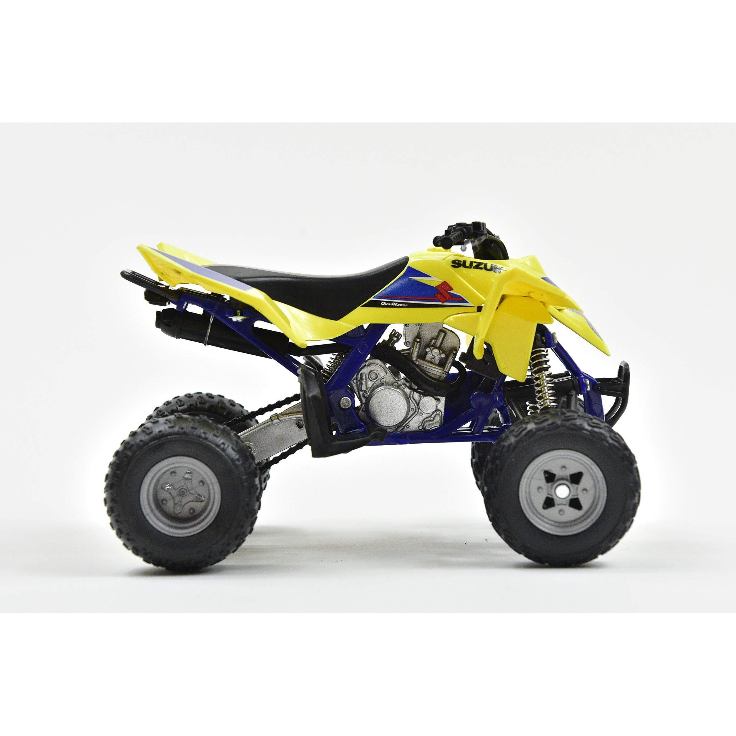 Suzuki Quad Racer R450 Yellow/Blue ATV Motorcycle 1/12 Diecast Model by New Ray
