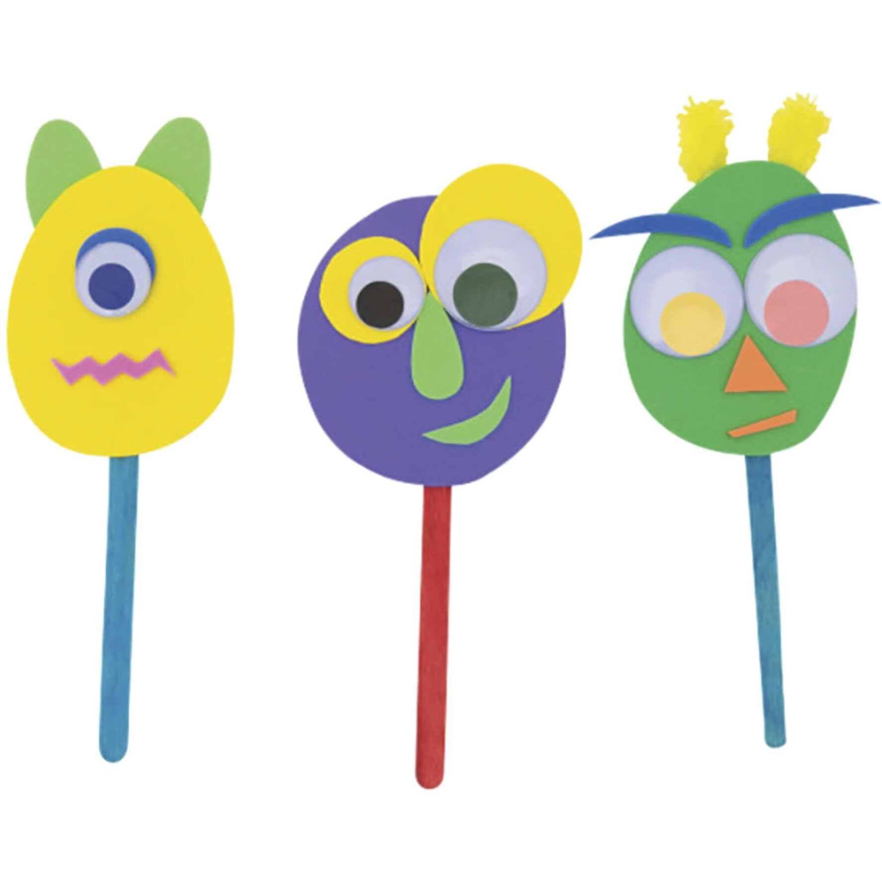 JUMBO WIGGLE EYES MULTI COLOR 100PC