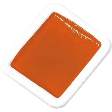 Prang Non-Toxic Washable Semi-Moist Watercolor Paint Refill, Plastic Half Pan, Orange, Pack of 12