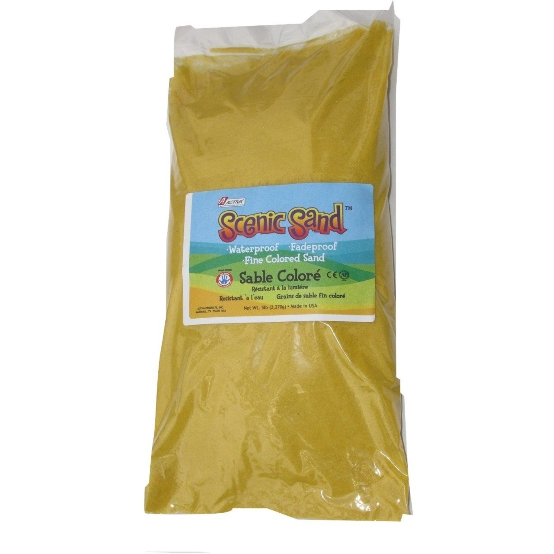 ACTIVA 5 lb. Bag of Colored Sand - Scenic Sand - Bright Yellow
