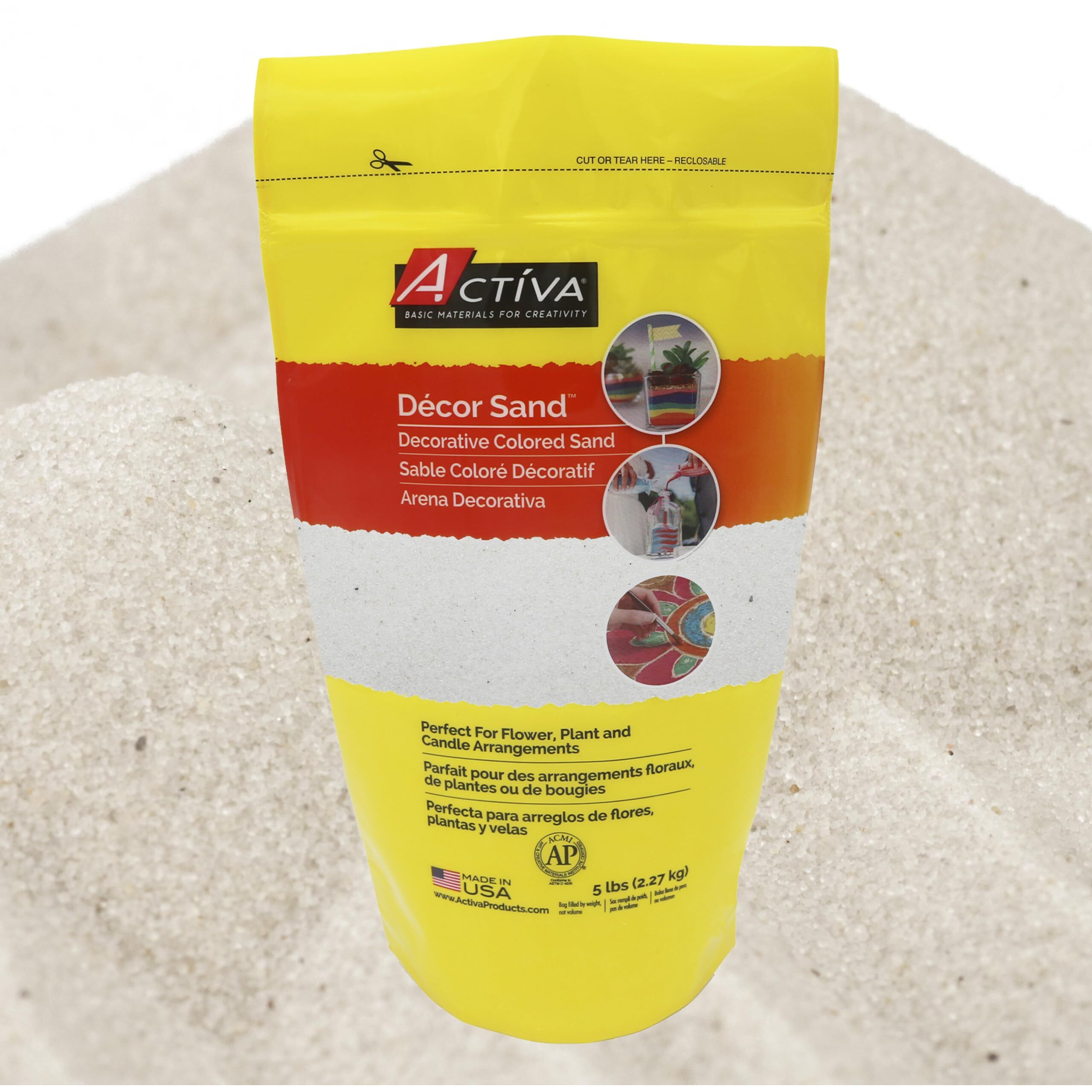 ACTIVA 5 lb. Bag of Colored Sand - Scenic Sand - White