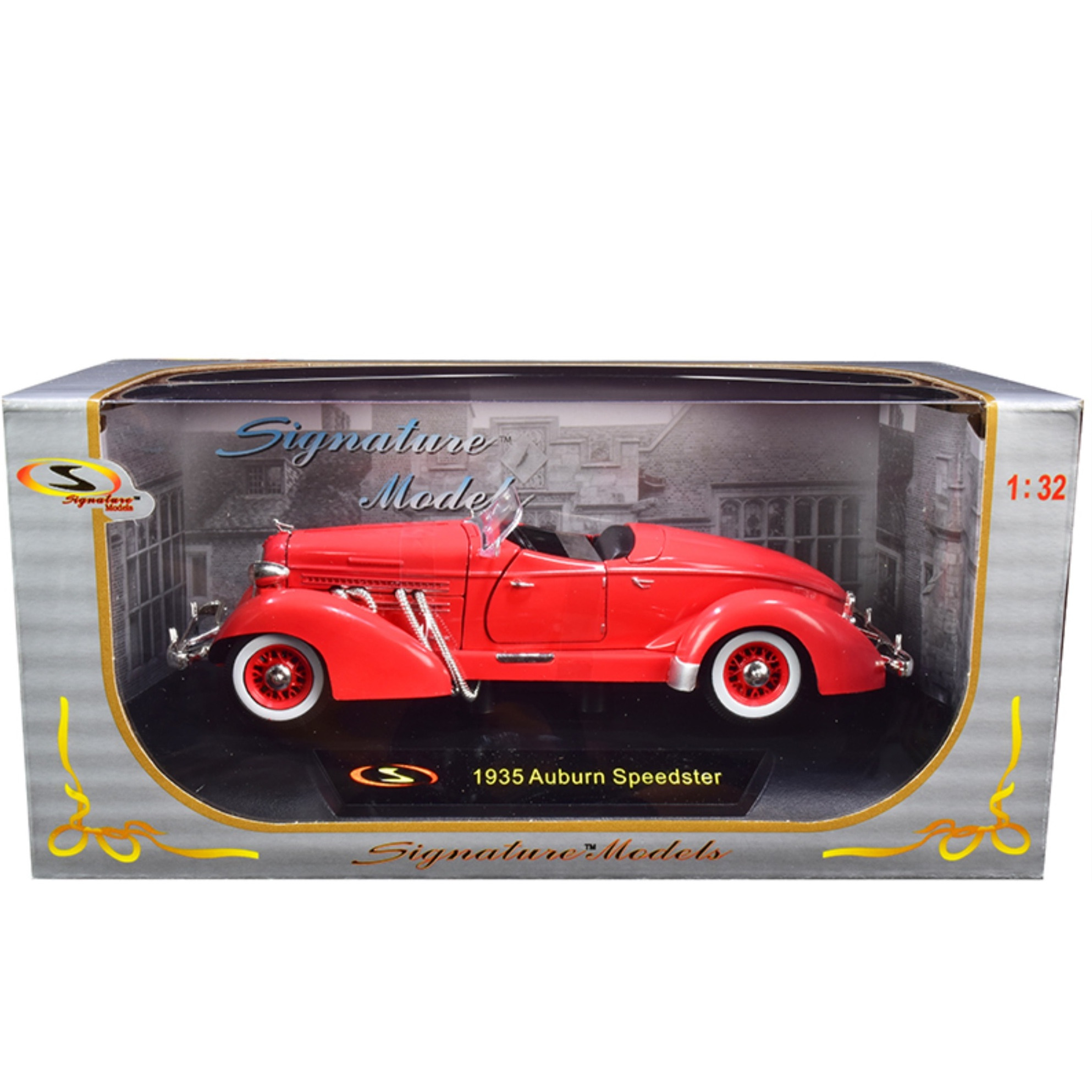 1935 Auburn Speedster Coral Red 1/32 Diecast Model Car by Signature Models