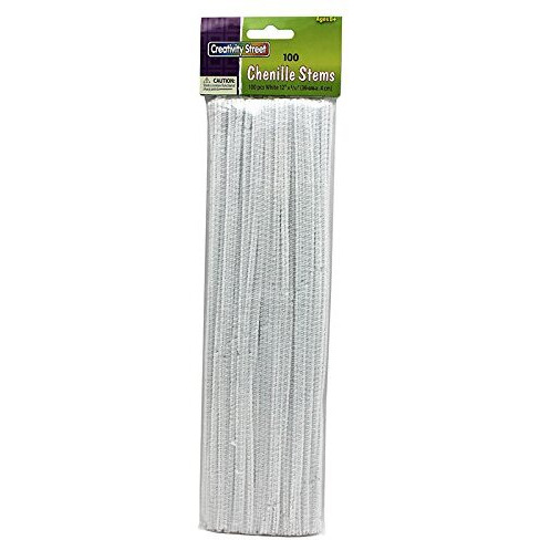 CHENILLE STEMS WHITE 12 INCH
