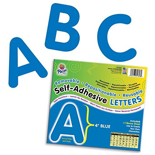 SELF ADHESIVE LETTER 4IN BLUE
