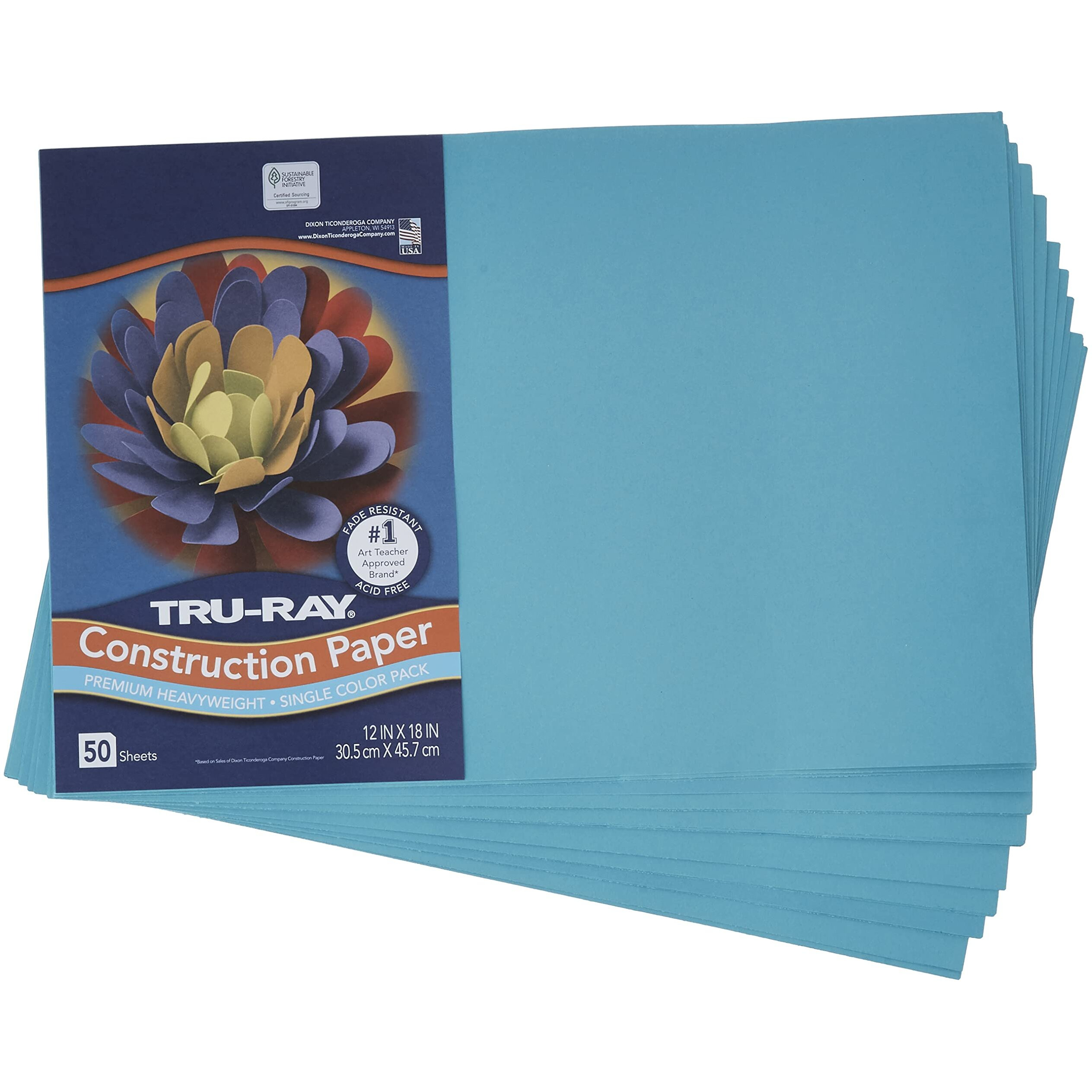 TRU RAY 12 X 18 TURQUOISE 50 SHT