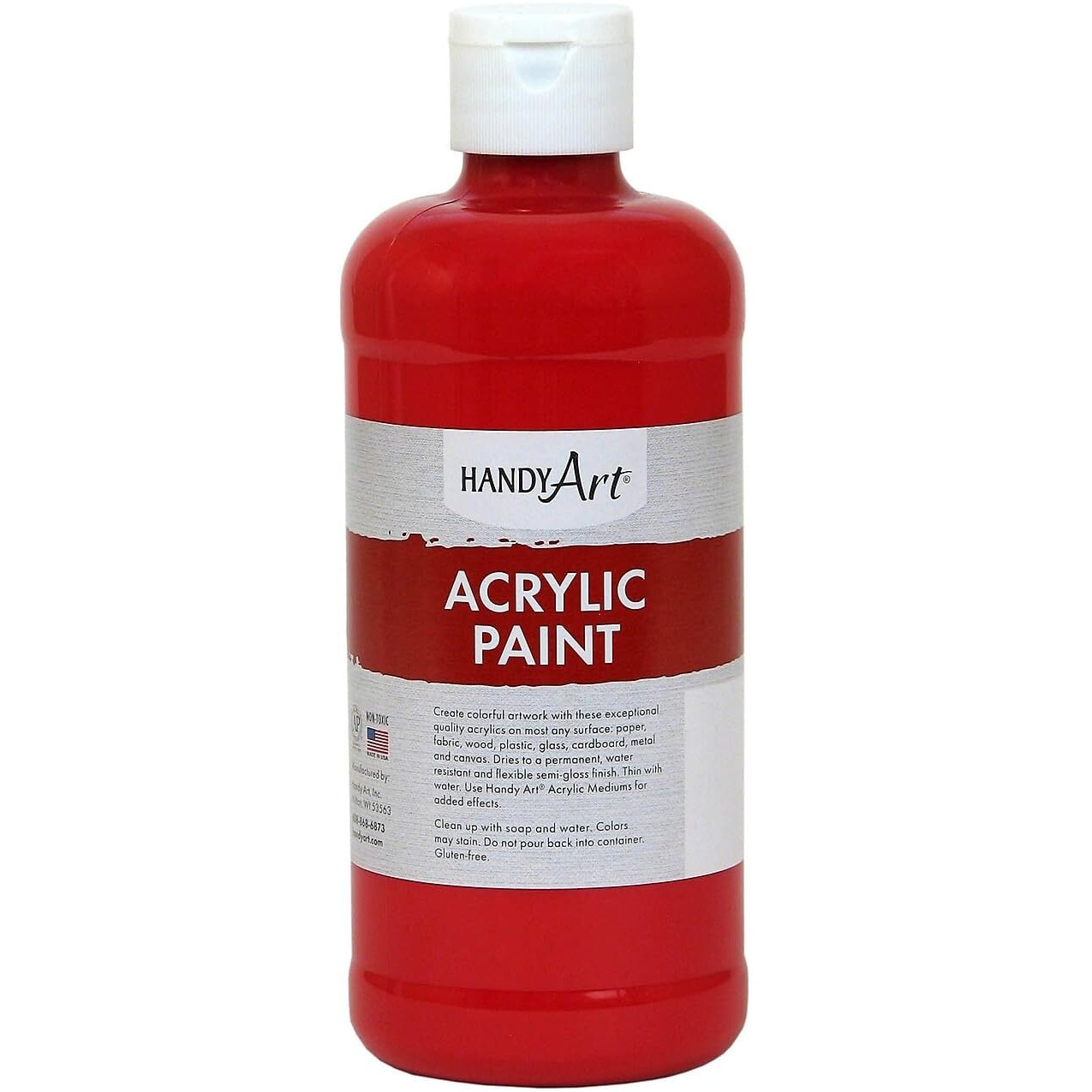 ACRYLIC PAINT 16 OZ BRITE RED