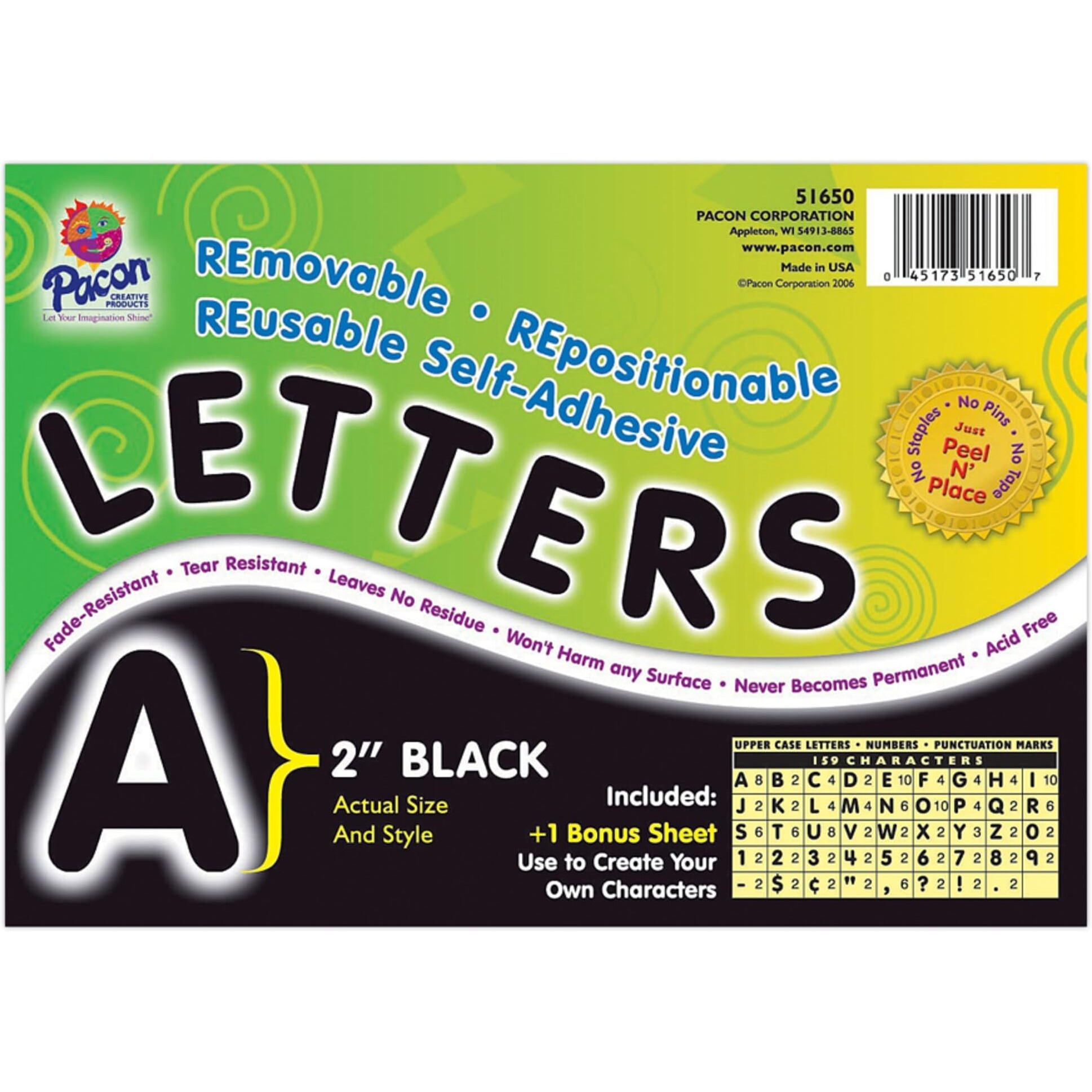 SELF ADHESIVE LETTER 2IN BLACK
