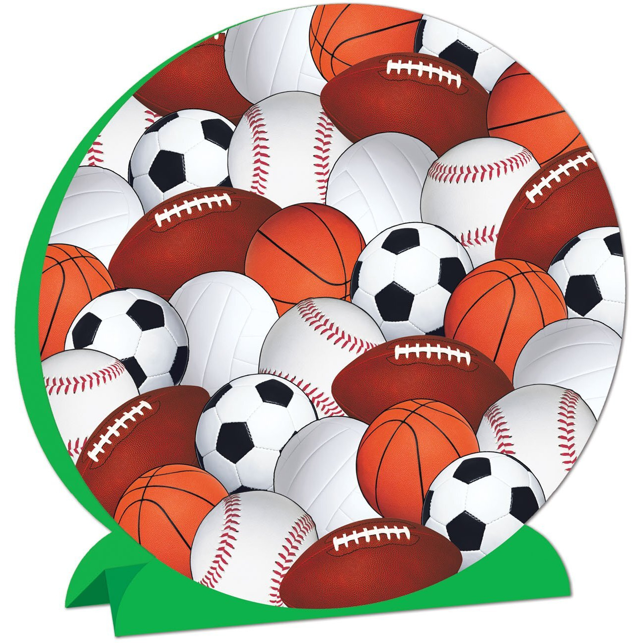 &quotVibrant 3-D Sports Centerpieces - Pack of 12 - Perfect for Sports-Themed Events"