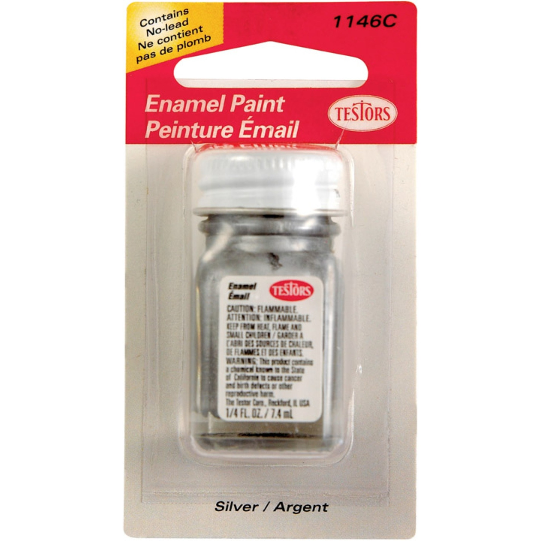 HOBBY PAINT 1/4OZ SILVER (Pack of 6)