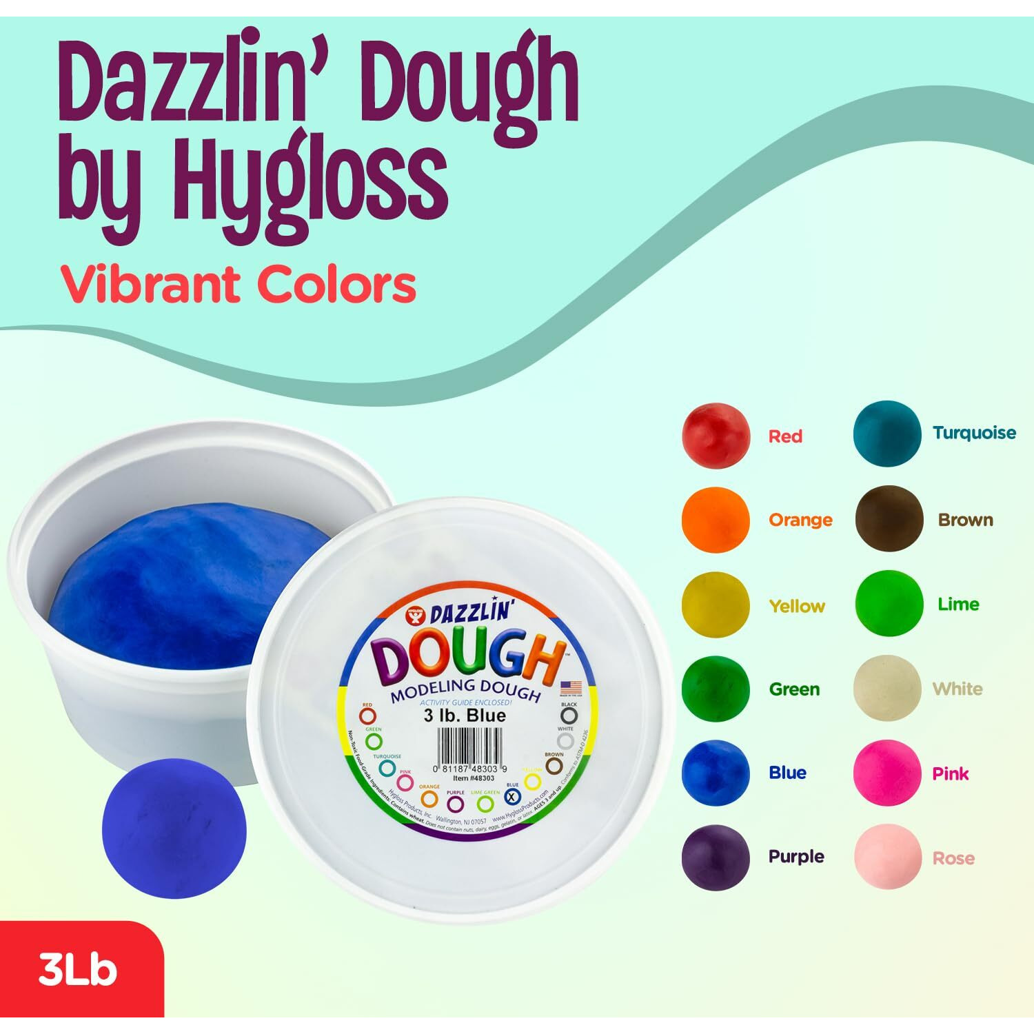 DAZZLIN DOUGH BLUE 3 LB TUB