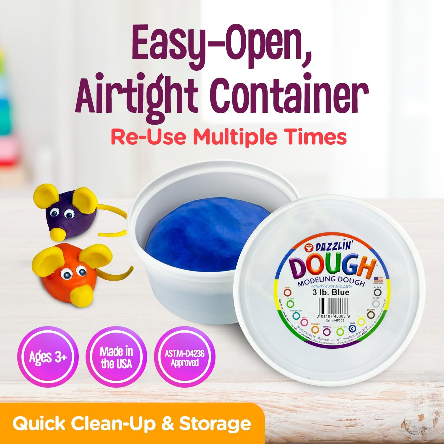 DAZZLIN DOUGH BLUE 3 LB TUB