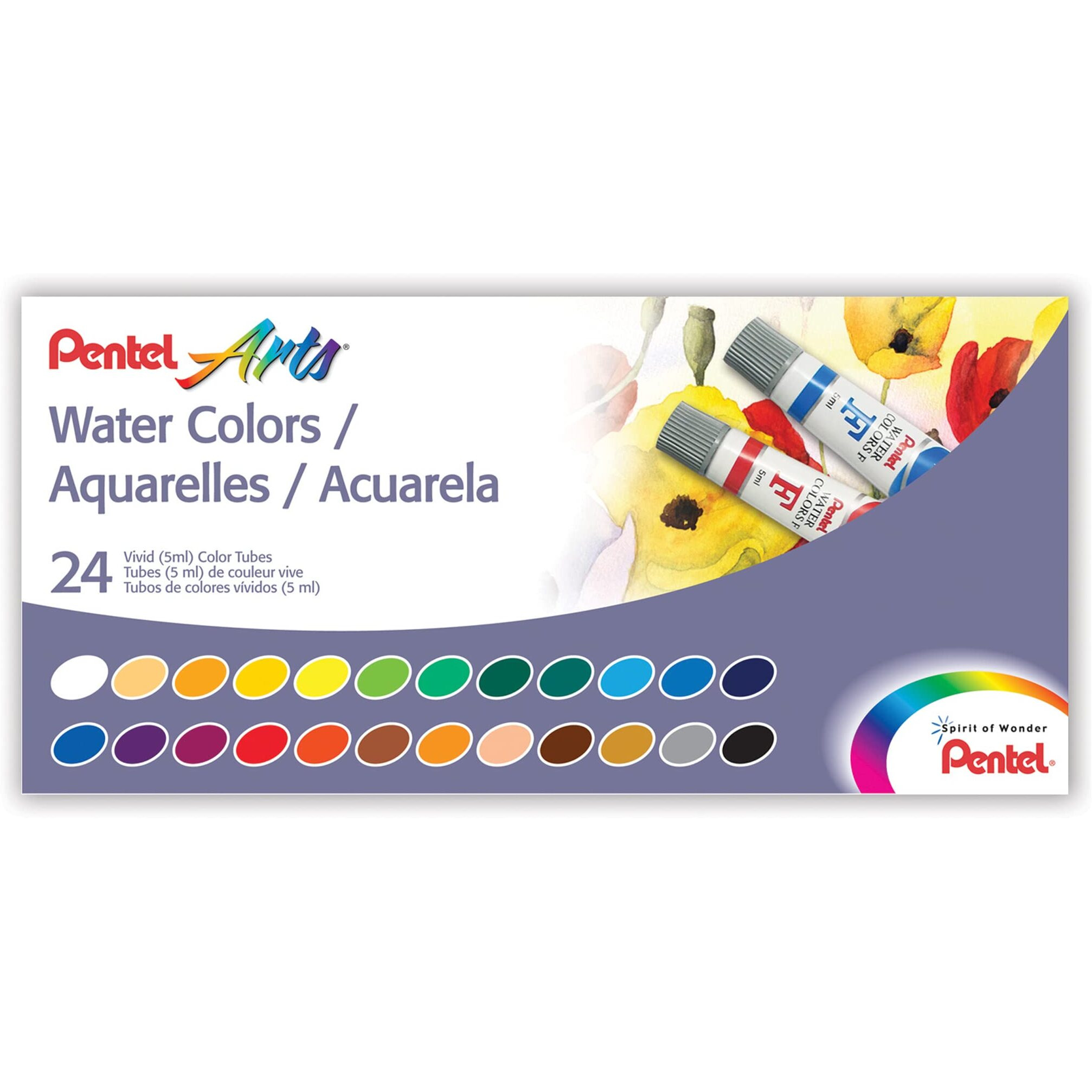 24 COLOR PENTEL ARTS WATERCOLOR SET