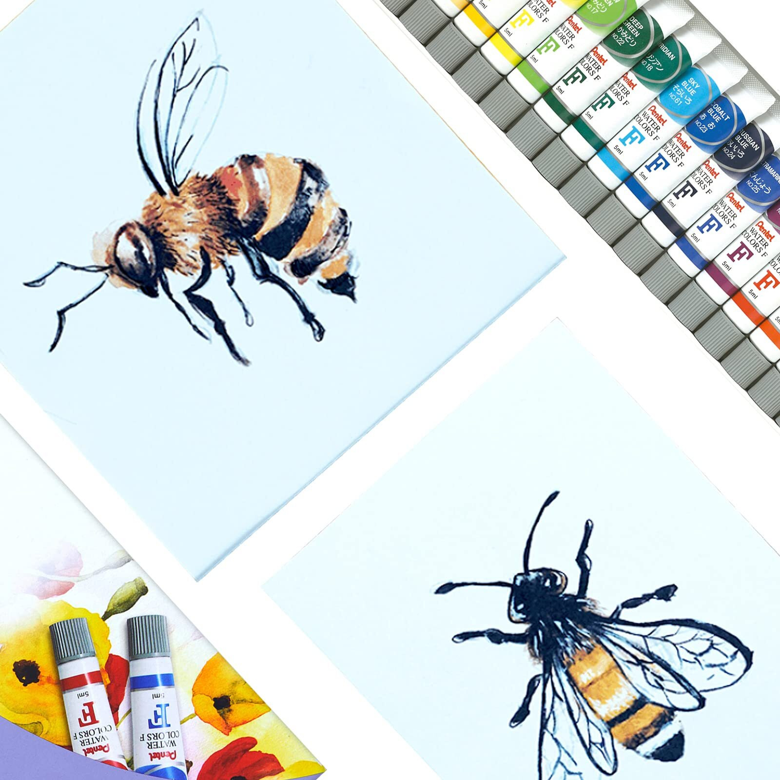 24 COLOR PENTEL ARTS WATERCOLOR SET