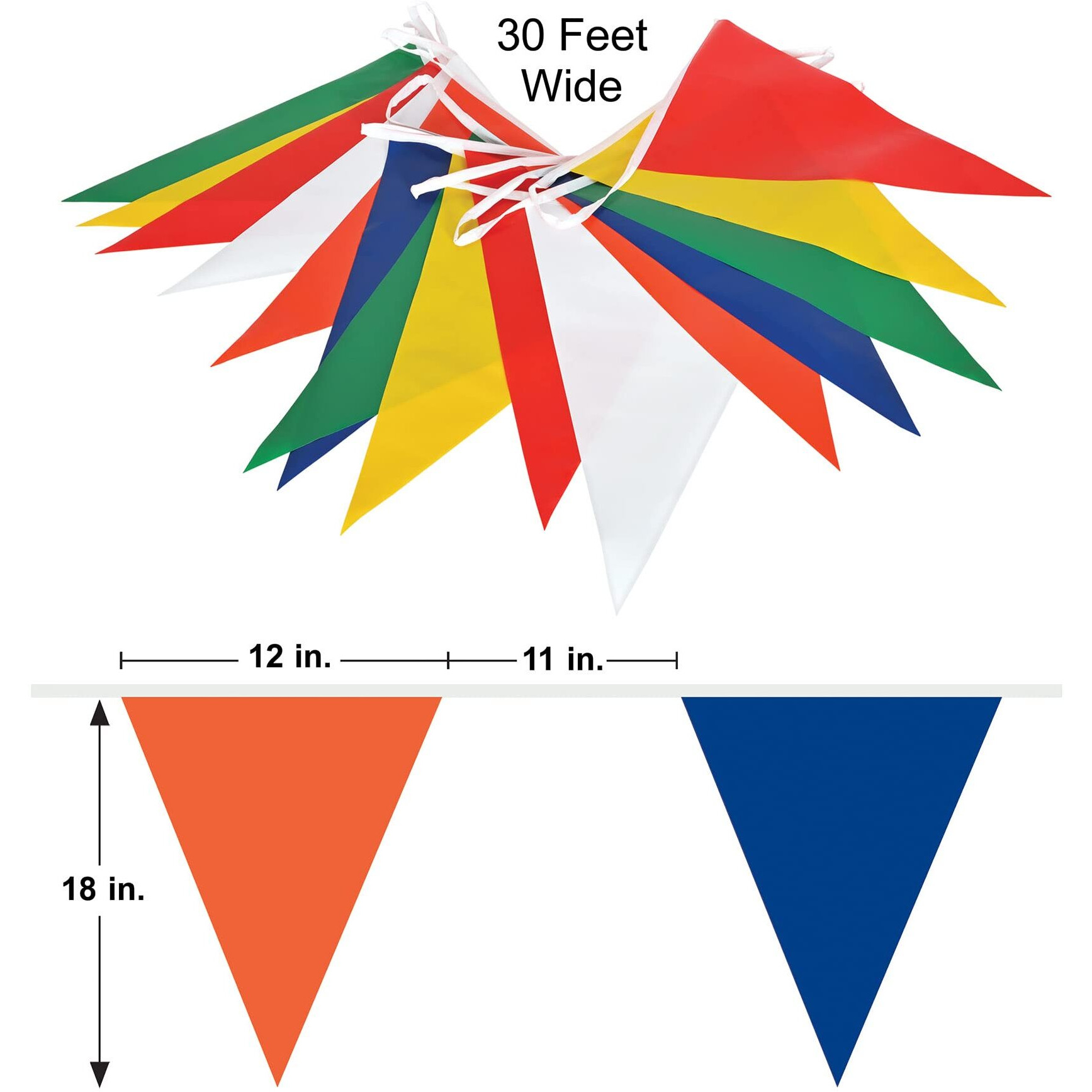 Multi-Color Pennant Banner