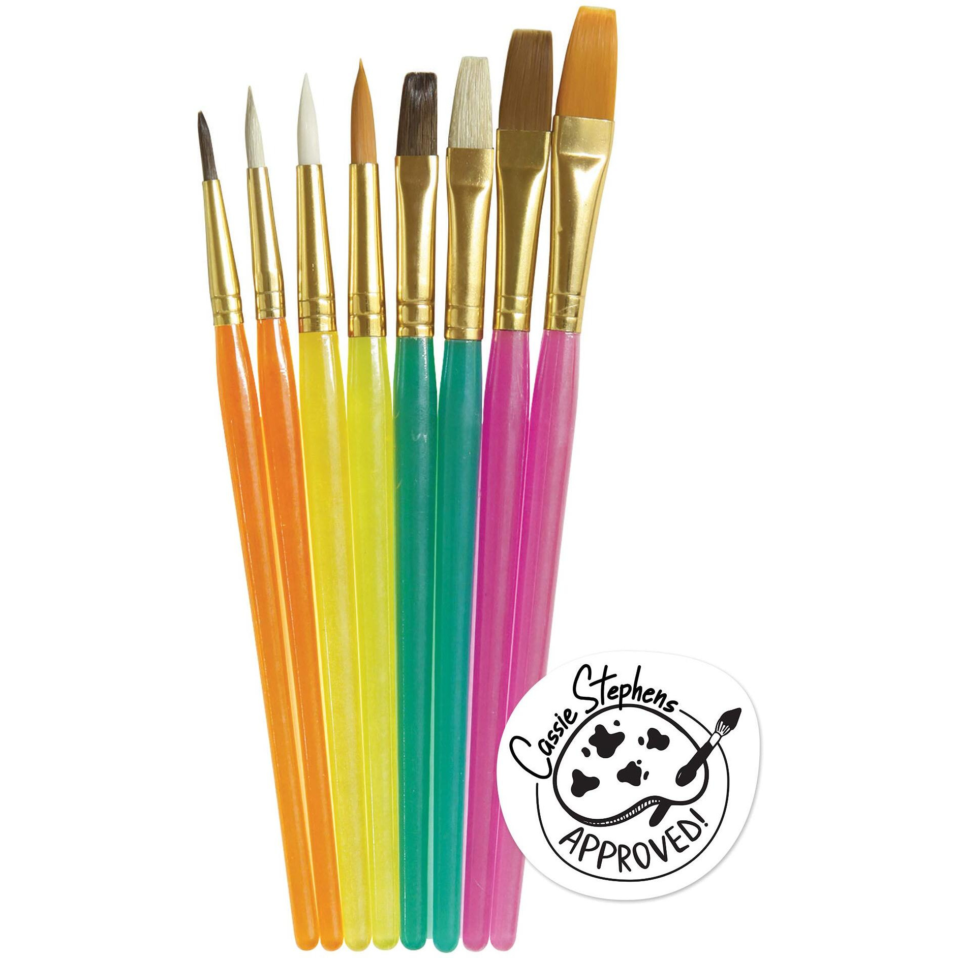 ACRYLIC PAINT BRUSH ASSORTMENT 8PK