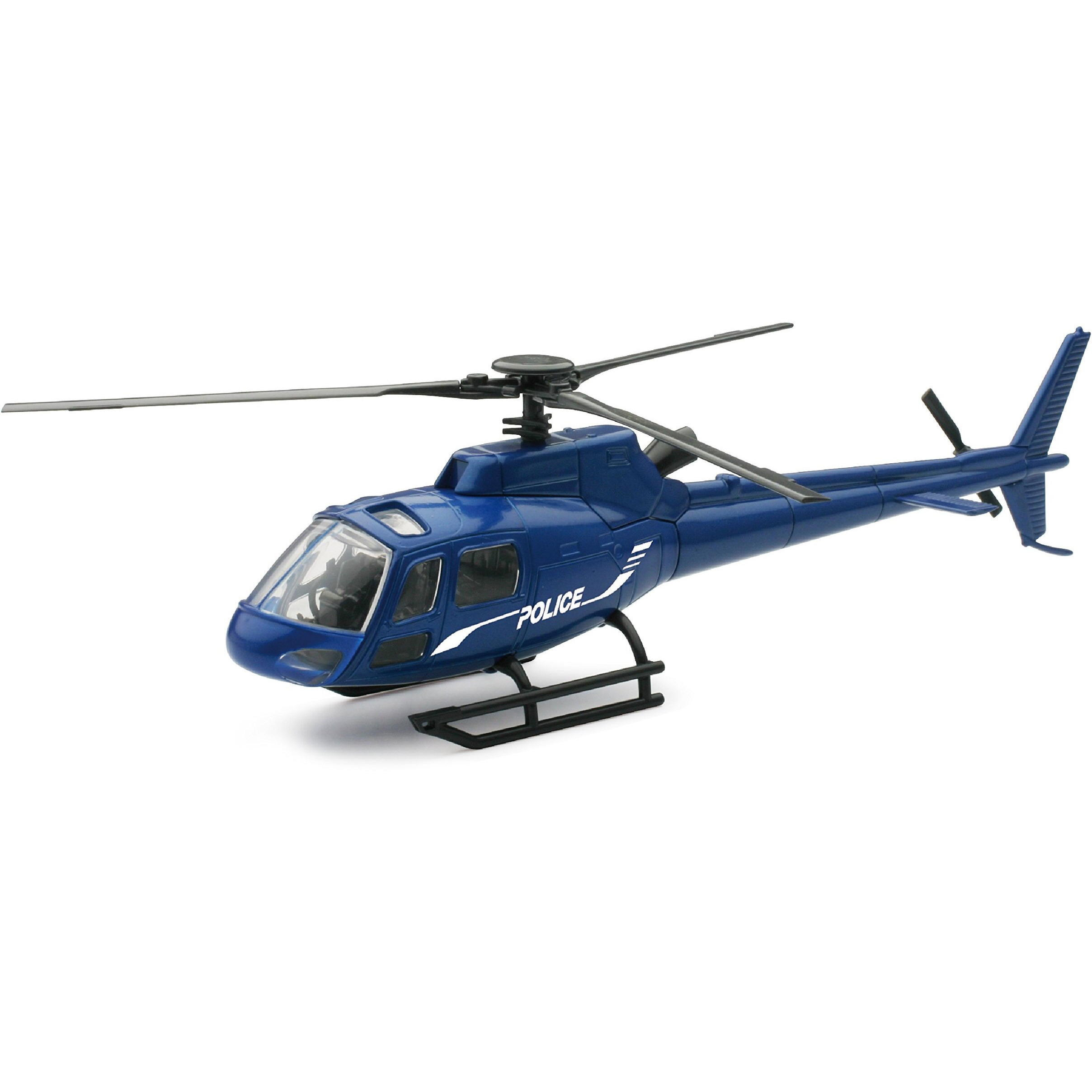 Eurocopter AS350 Helicopter Blue Metallic &quotPolice" &quotSky Pilot" Series 1/43 Diecast Model by New Ray