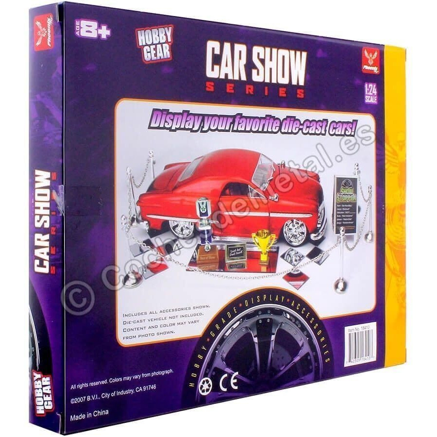 &quotCar Show Trophy Winner" Accessories Set for 1/24 Model Cars by Phoenix Toys