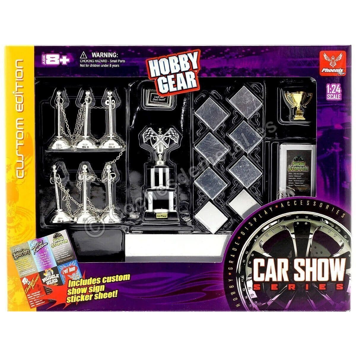 &quotCar Show Trophy Winner" Accessories Set for 1/24 Model Cars by Phoenix Toys