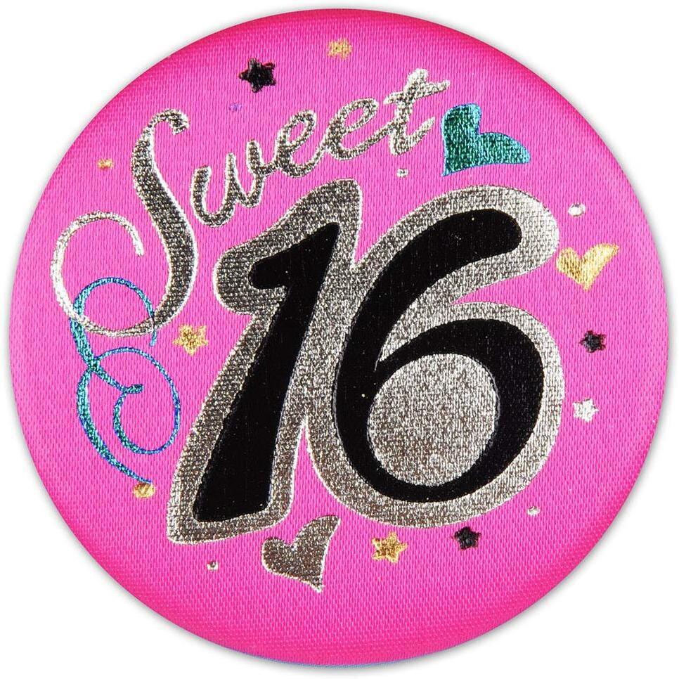 Sweet 16 Satin Button