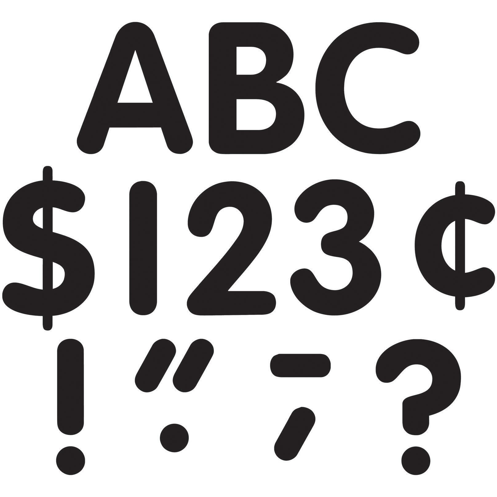 BLACK CLASSIC FONT 4IN LETTERS