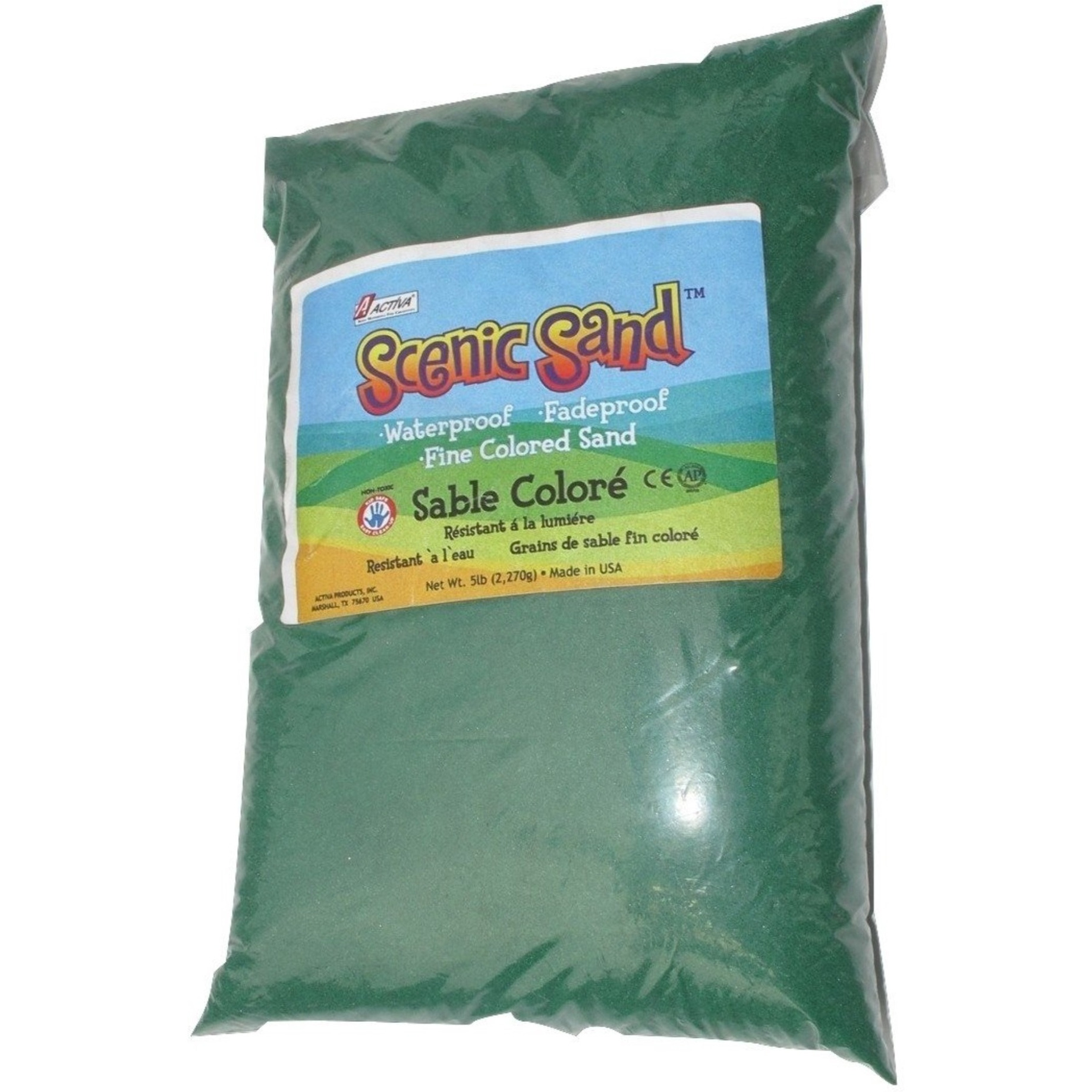 ACTIVA 5 lb. Bag of Colored Sand - Scenic Sand - Forest Green