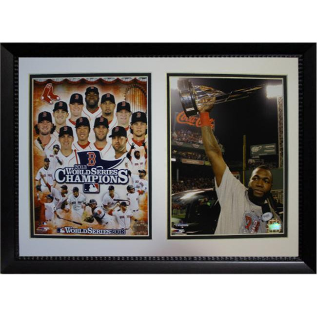 12x18 Double Frame - David Ortiz MVP 2013 World Series Champions