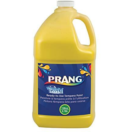 Washable Tempera Paint, Yellow, 1 Gal