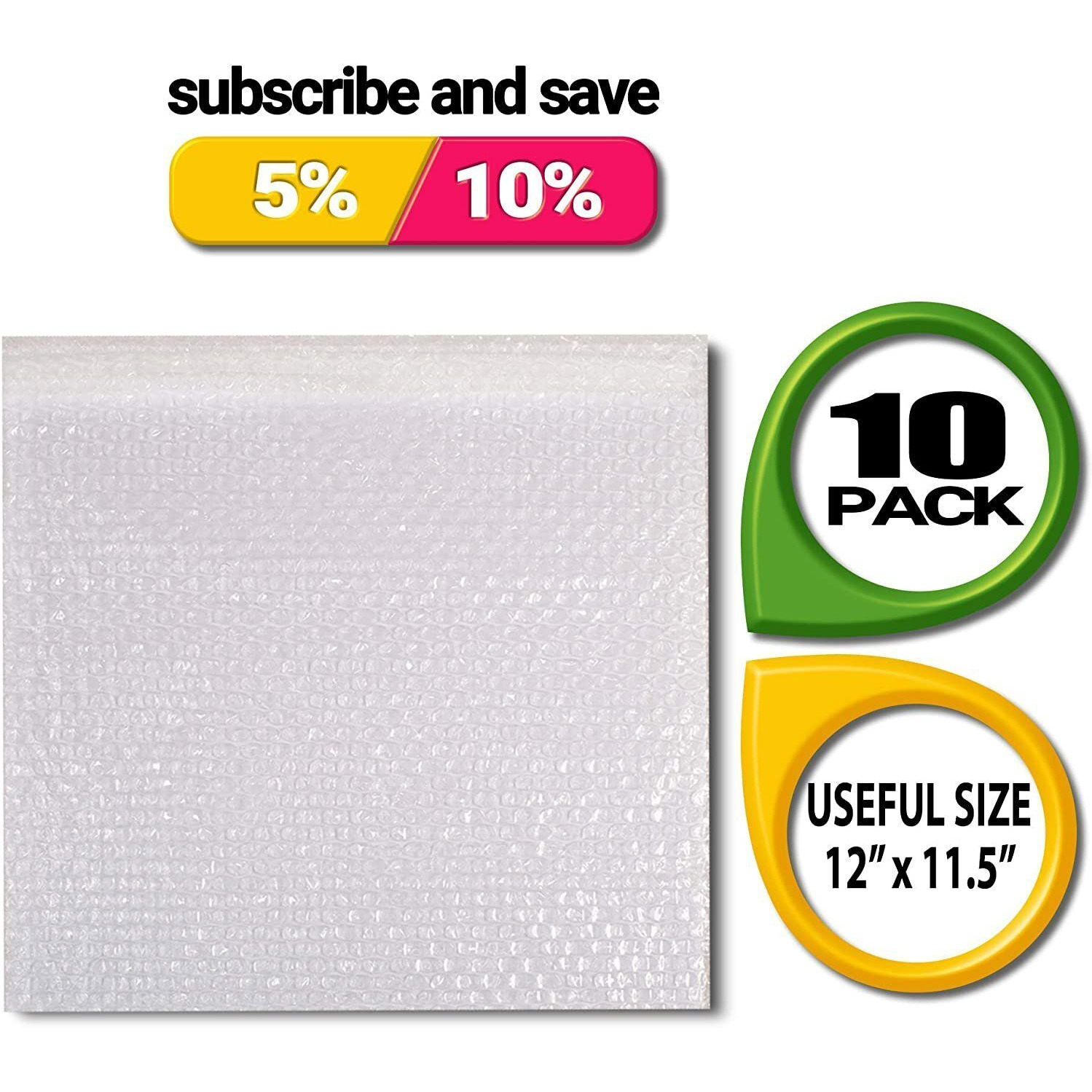 clear Bubble Out Bags 12 x 115 Packaging Bubble Bags for Shipping Pack of 10 Polyethylene Self Seal Bubble Pouches Bubble Packaging Bags with 316 Lining Protective Packing Bubbles Bags(D0102H9FEAY)