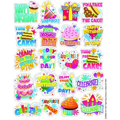 BIRTHDAY THEME STICKERS