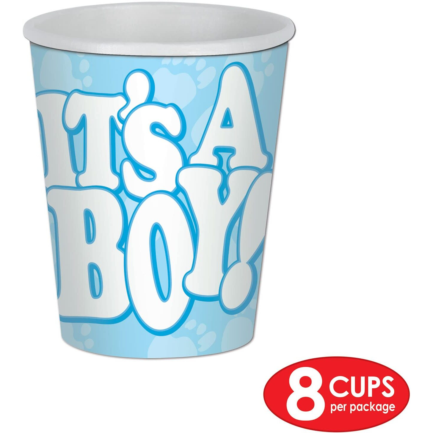 &quotIt's A Boy" Beverage Cups - 12 Pack for Baby Showers & Gender Reveals