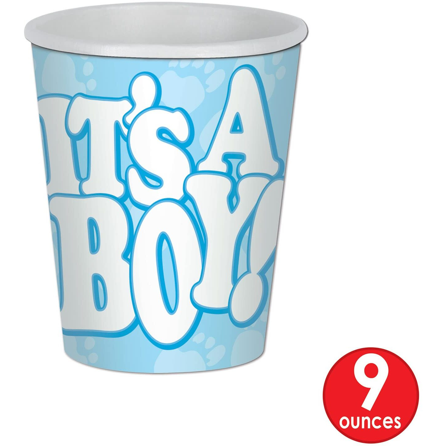 &quotIt's A Boy" Beverage Cups - 12 Pack for Baby Showers & Gender Reveals
