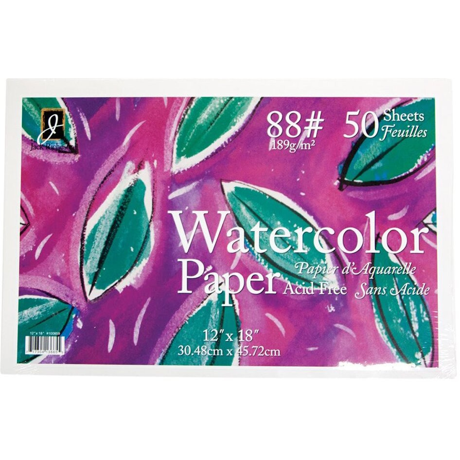 Jack Richeson 88 lb Watercolor Paper 12 x 18 in, 50 Sheets