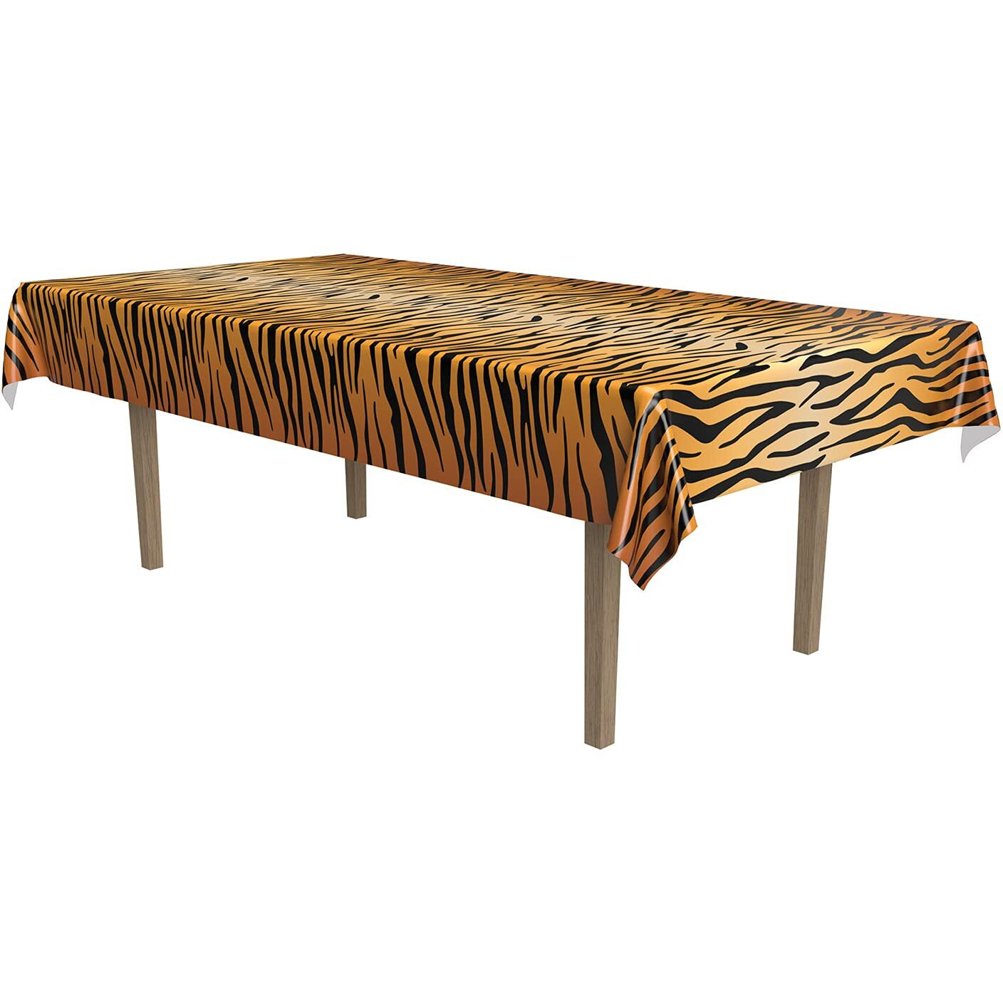 12-Pack Tiger Print Tablecovers Wildly Stylish Table Setting for Themed Parties