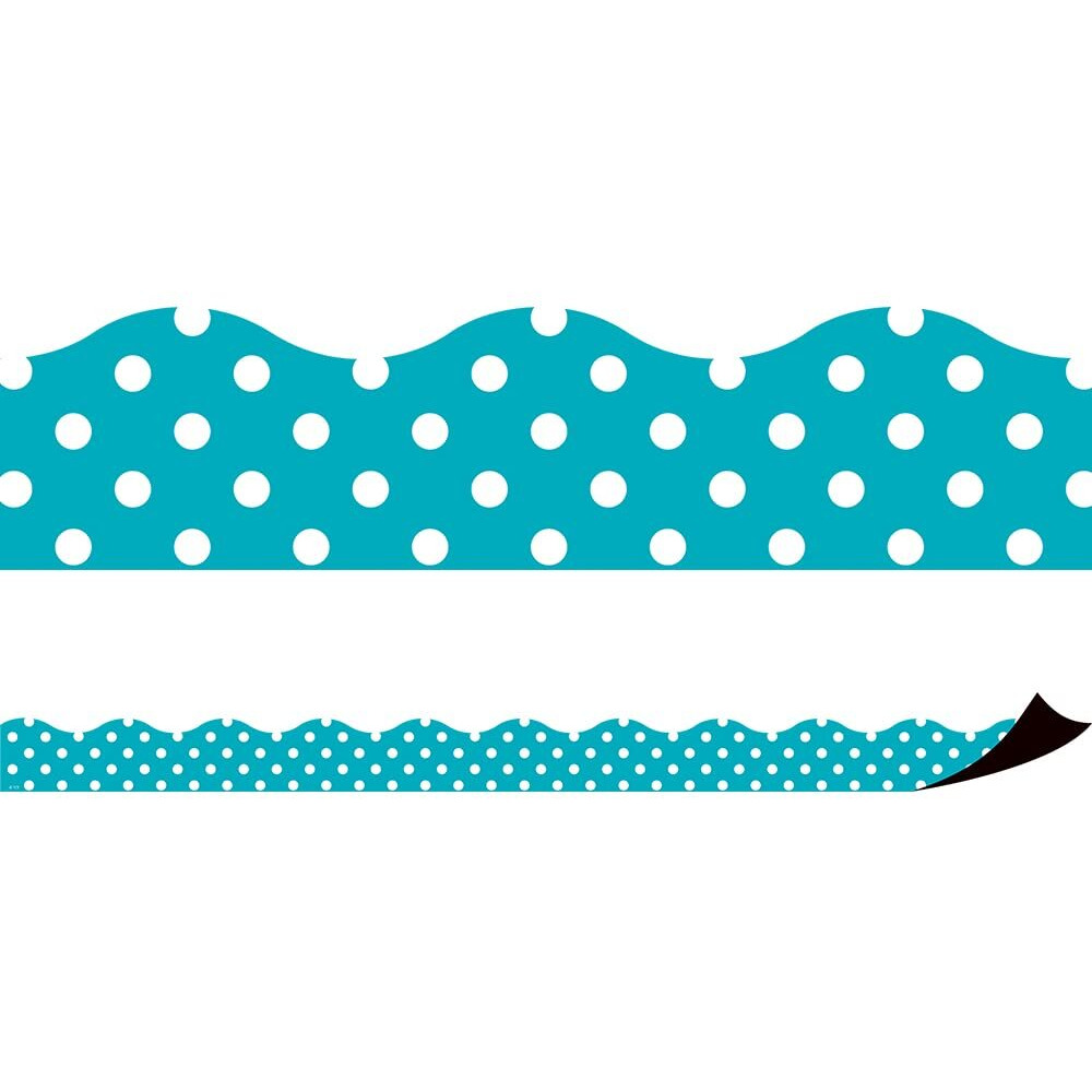 TEAL POLKA DOTS MAGNETIC BORDER