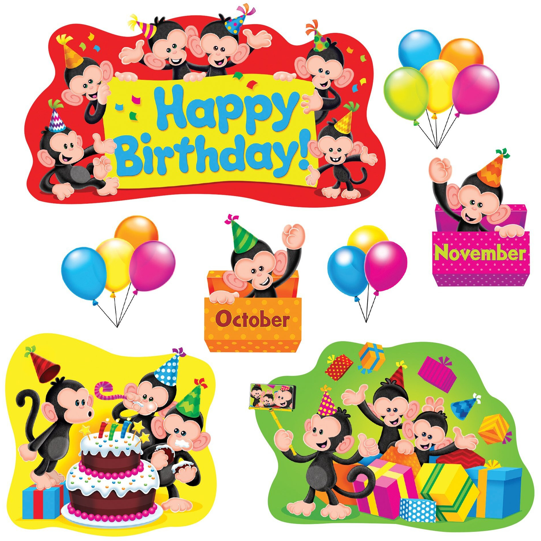 MONKEY MISCHIEF BIRTHDAY BB SET