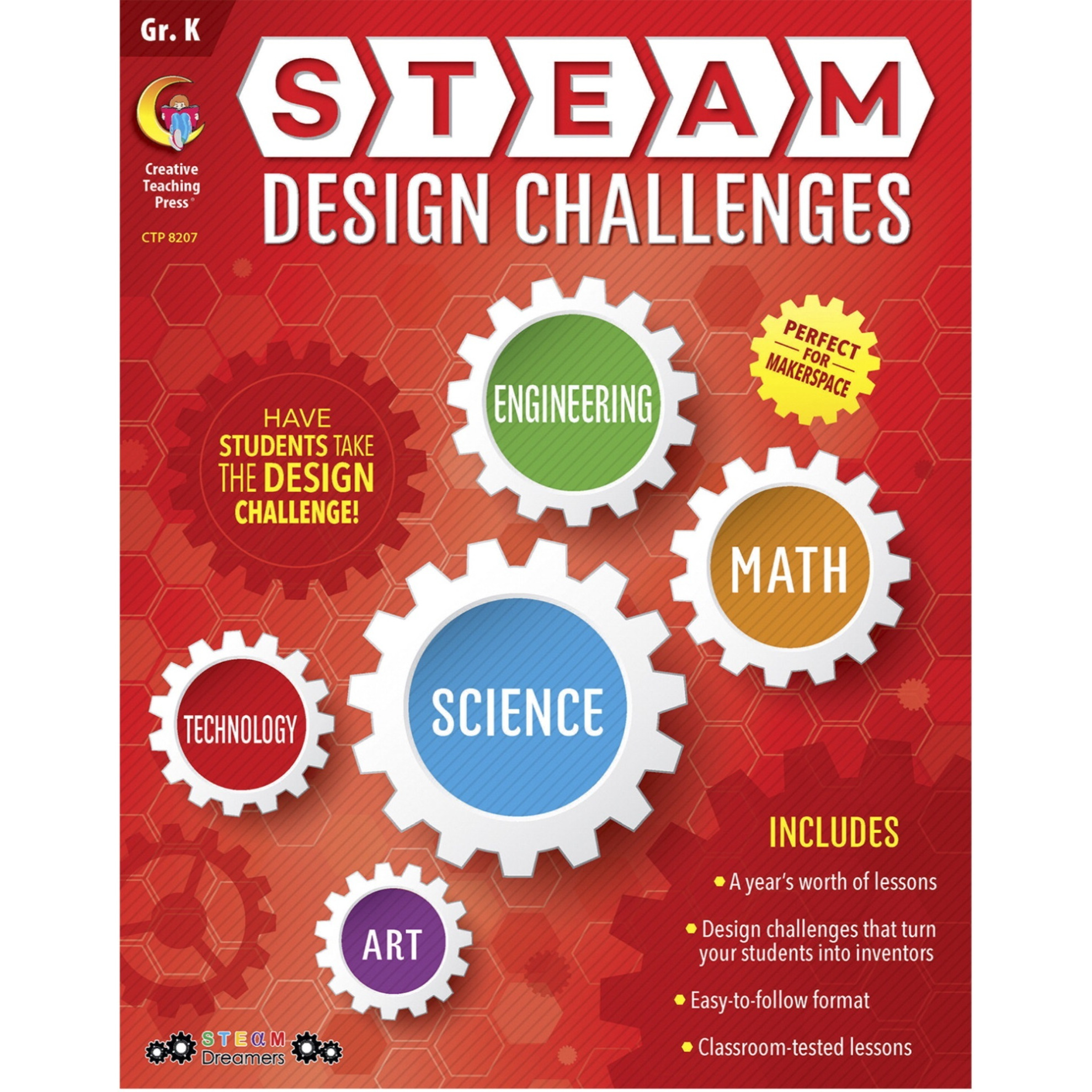 Creative Teaching Press STEAM Design Challenges Resource Book, Grade K