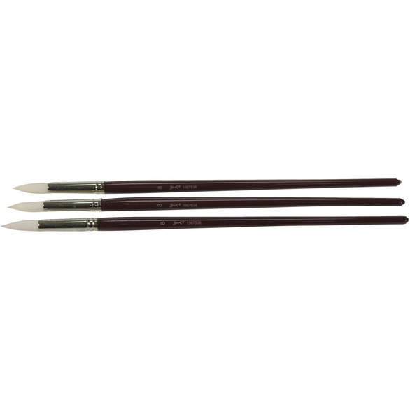 Sax True Flow Optimum White Taklon Round Paint Brush, Size 8, Pack of 3
