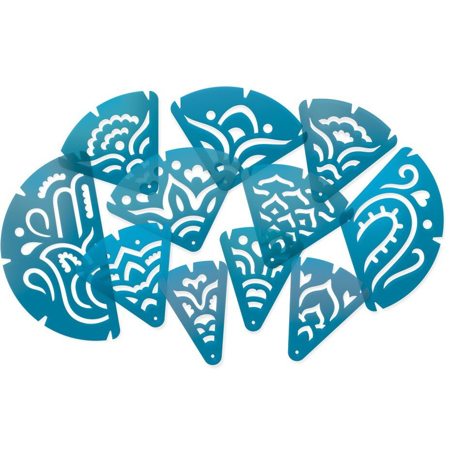 Roylco Mandala Fraction Stencils, Set of 11