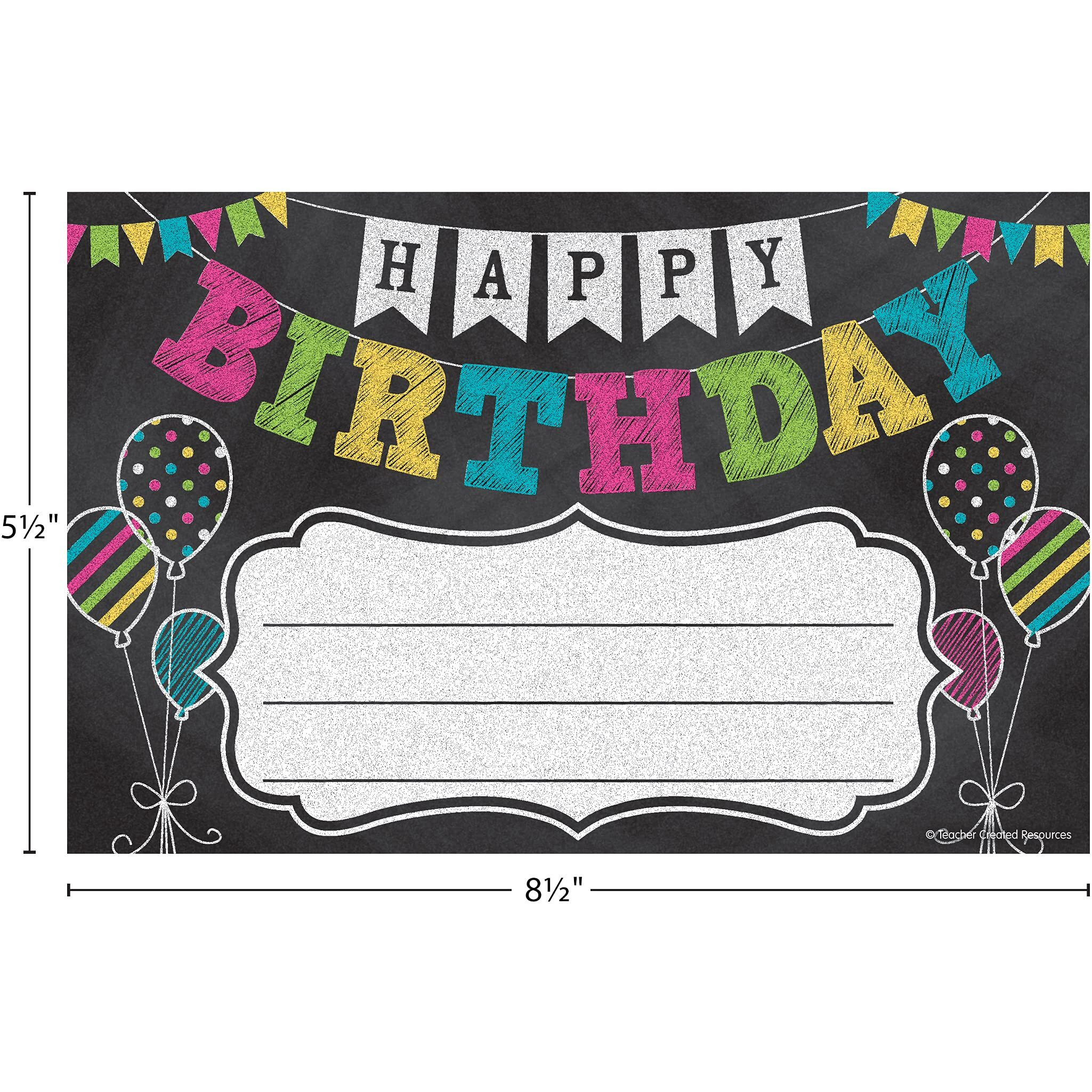 CHALKBOARD BRGHTS HAPPY BDAY AWARDS