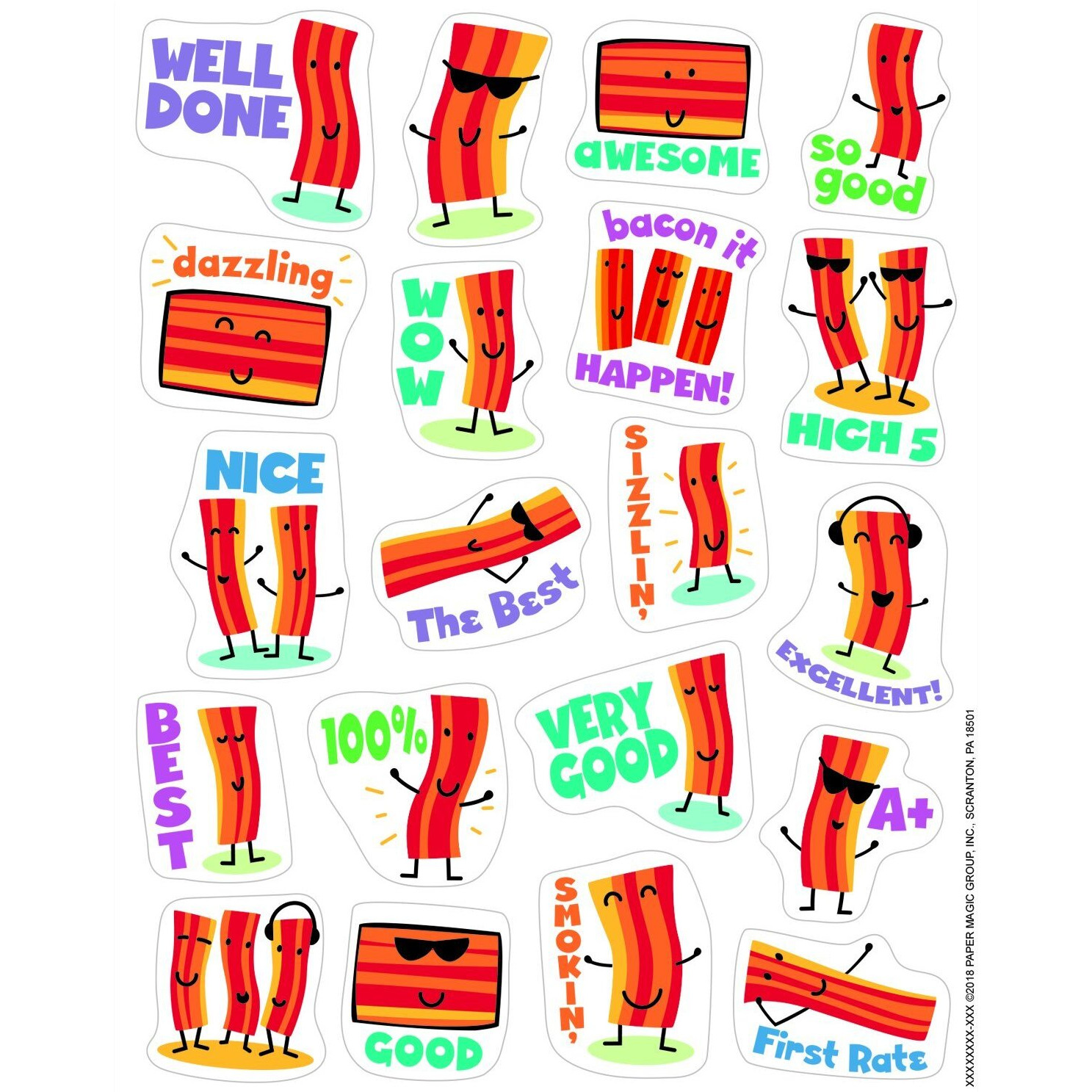 BACON STICKERS SCENTED
