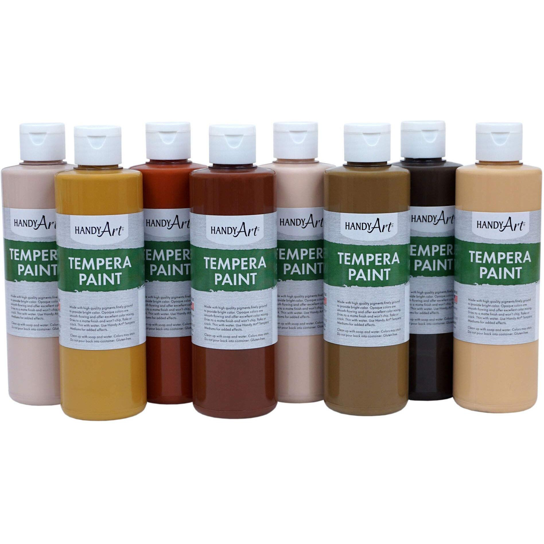 HANDY ART TEMPERA PAINT 8OZ 8 SET
