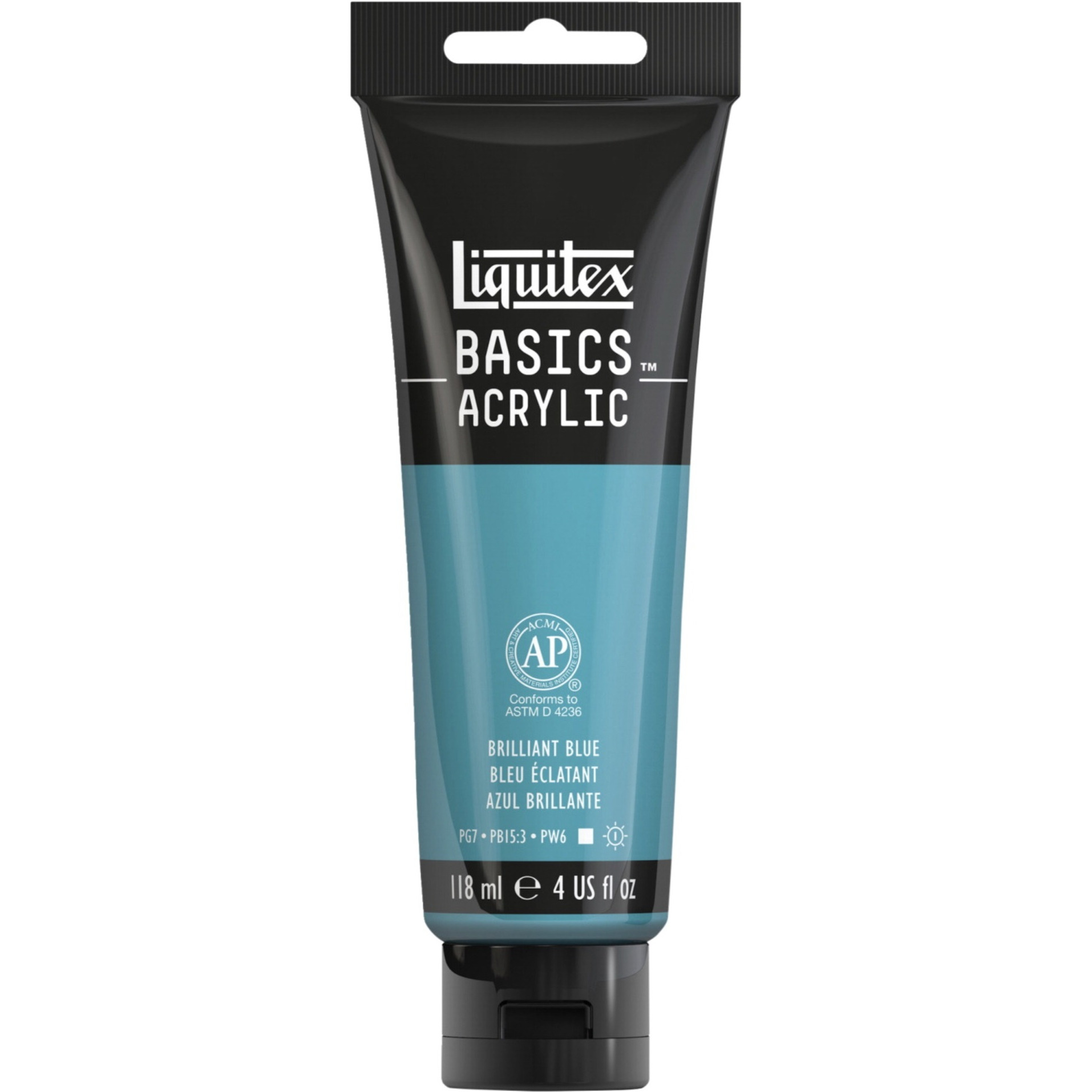 Liquitex BASICS Acrylic Paint, 4 Ounces, Brilliant Blue